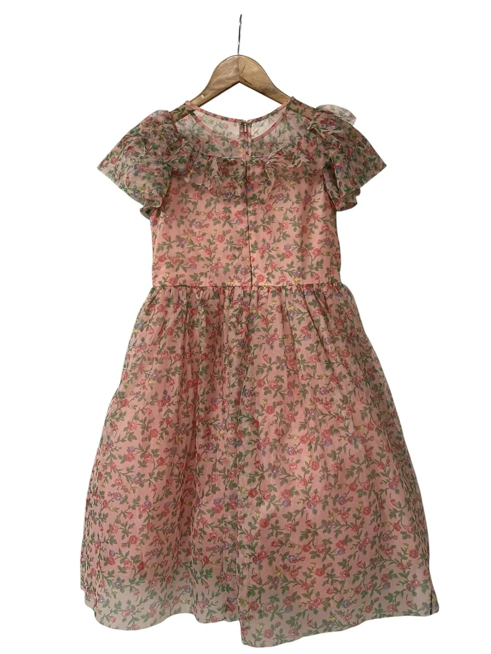 Mini Boden Tulle Floral Ruffle Girls Dress 11 - 12